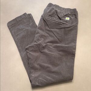 Vuori Men's Charcoal Corduroy Pants 32” length